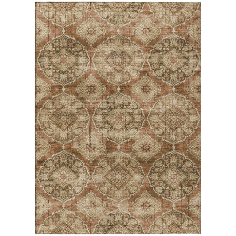 Addison Chantille ACN2196 Panel Machine Made Transitional Paprika Rug
