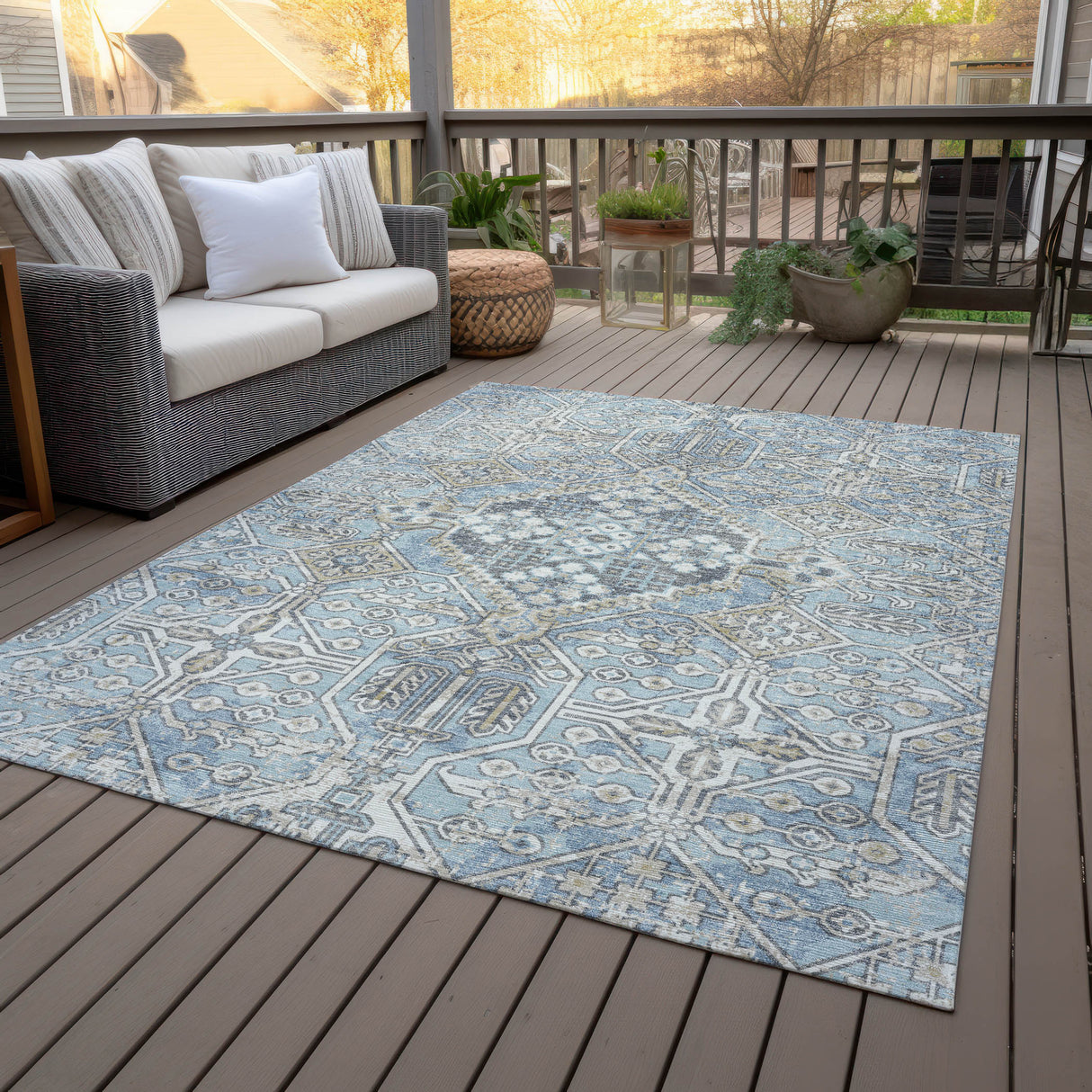 Addison Chantille ACN2197 Global Machine Made Traditional Sky Rug