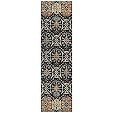 Addison Chantille ACN2199 Panel Machine Made Transitional Black Rug