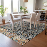 Addison Chantille ACN2199 Panel Machine Made Transitional Black Rug