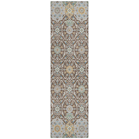 Addison Chantille ACN2199 Panel Machine Made Transitional Chocolate Rug