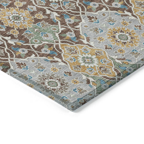 Addison Chantille ACN2199 Panel Machine Made Transitional Chocolate Rug