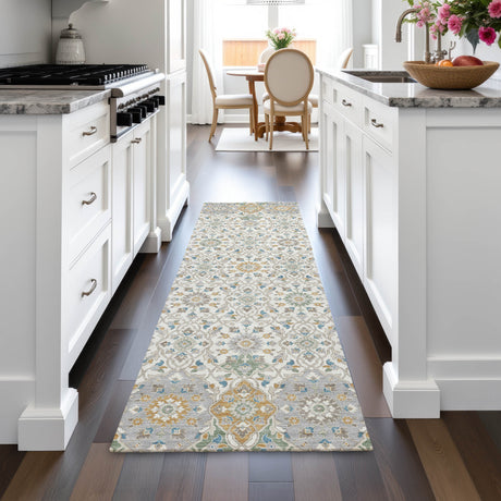 Addison Chantille ACN2199 Panel Machine Made Transitional Ivory Rug