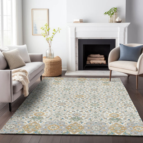 Addison Chantille ACN2199 Panel Machine Made Transitional Ivory Rug