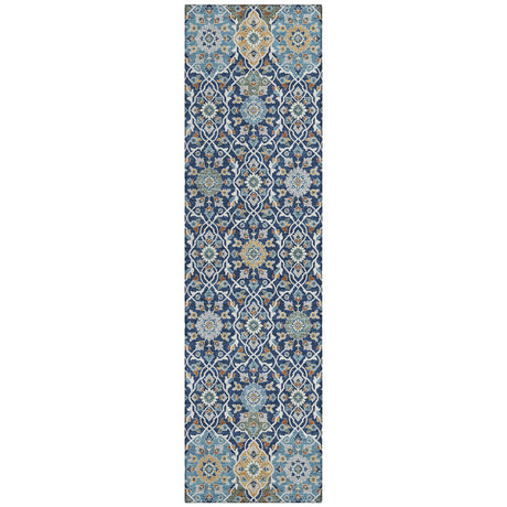 Addison Chantille ACN2199 Panel Machine Made Transitional Navy Rug
