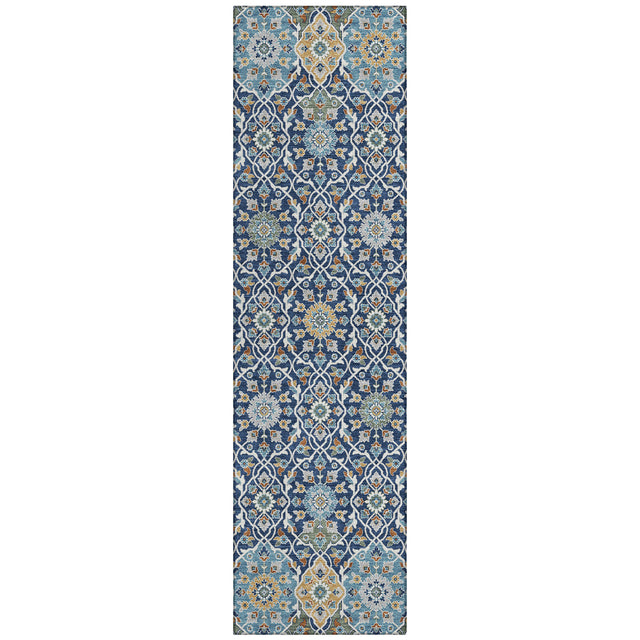 Addison Chantille ACN2199 Panel Machine Made Transitional Navy Rug