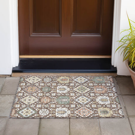 Addison Chantille ACN2200 Bohemian Machine Made Transitional Chocolate Rug