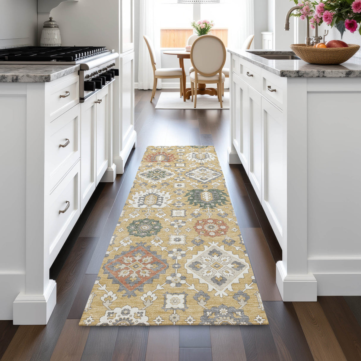 Addison Chantille ACN2200 Bohemian Machine Made Transitional Gold Rug