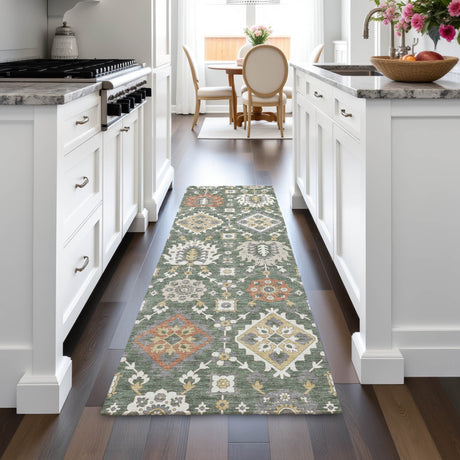 Addison Chantille ACN2200 Bohemian Machine Made Transitional Green Rug
