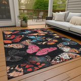 Addison Chantille ACN2201 Animal Machine Made Transitional Black Rug