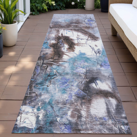 Addison Chantille ACN2202 Abstract Machine Made Transitional Lavender Rug
