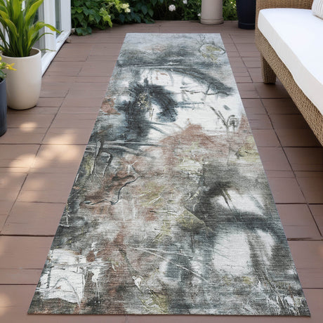Addison Chantille ACN2202 Abstract Machine Made Transitional Taupe Rug