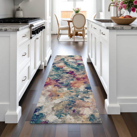 Addison Chantille ACN2203 Abstract Machine Made Transitional Putty Rug