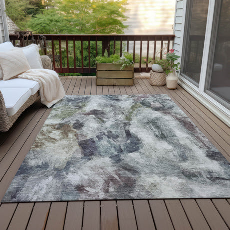 Addison Chantille ACN2204 Abstract Machine Made Transitional Gray Rug