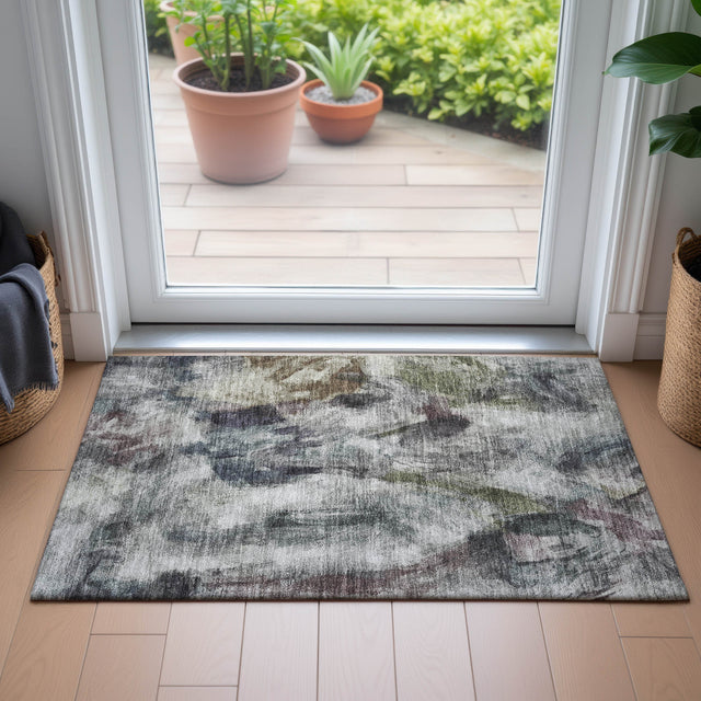 Addison Chantille ACN2204 Abstract Machine Made Transitional Gray Rug