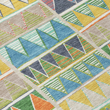 Addison Chantille ACN2205 Geometric Machine Made Transitional Beige Rug