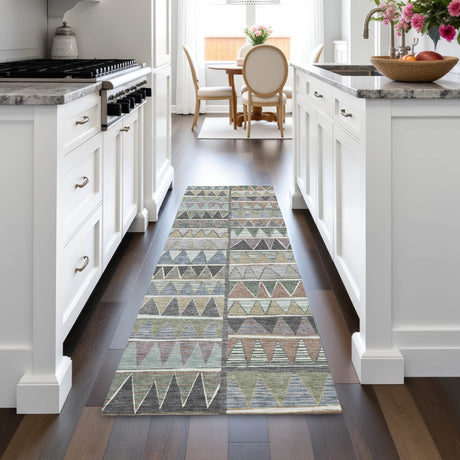 Addison Chantille ACN2205 Geometric Machine Made Transitional Gray Rug