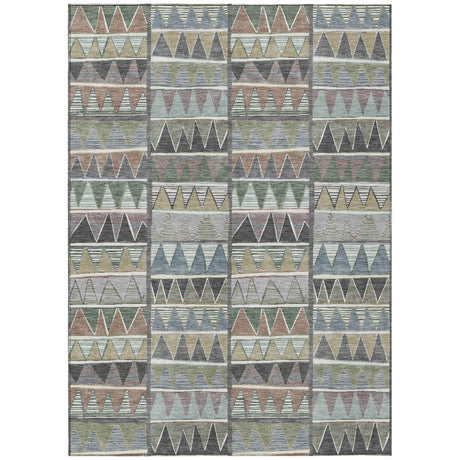 Addison Chantille ACN2205 Geometric Machine Made Transitional Gray Rug