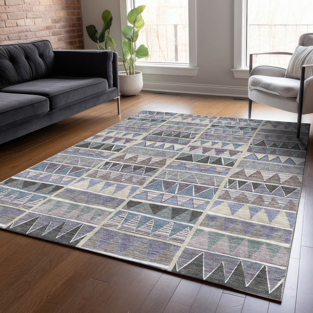 Addison Chantille ACN2205 Geometric Machine Made Transitional Lavender Rug