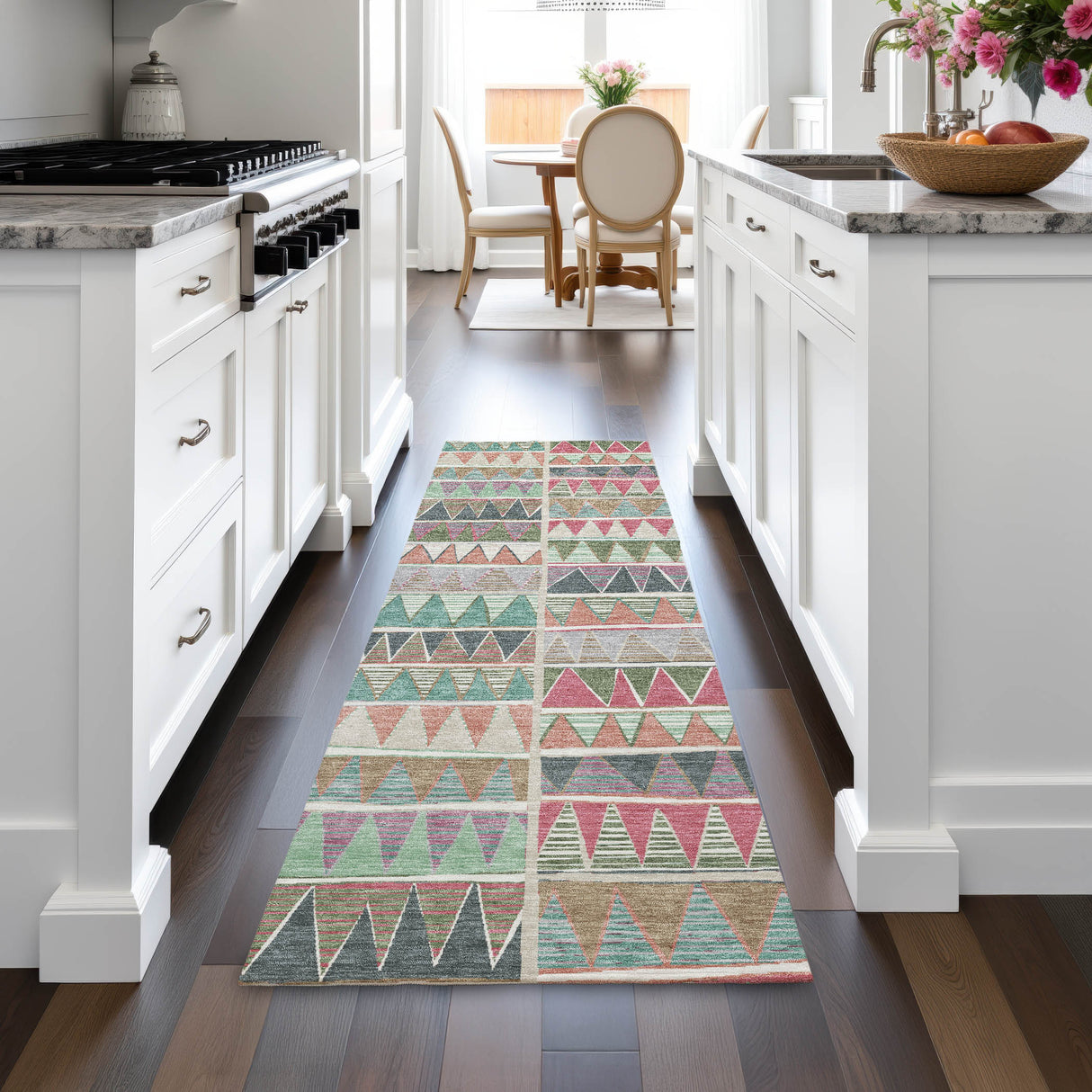 Addison Chantille ACN2205 Geometric Machine Made Transitional Salmon Rug