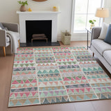 Addison Chantille ACN2205 Geometric Machine Made Transitional Salmon Rug
