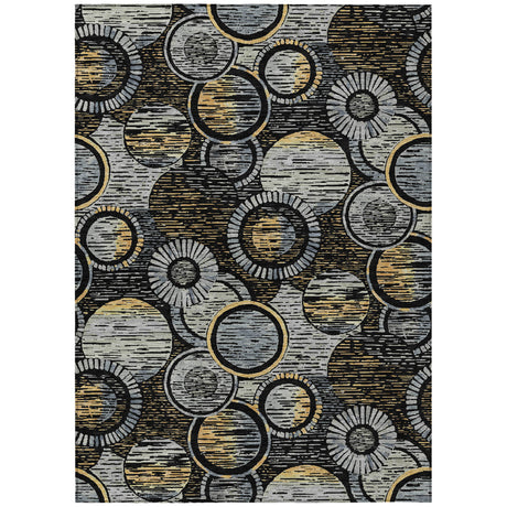 Addison Chantille ACN2206 Geometric Machine Made Transitional Black Rug