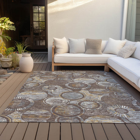 Addison Chantille ACN2206 Geometric Machine Made Transitional Fudge Rug