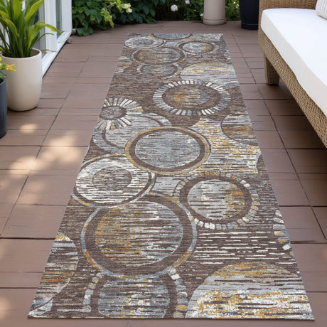 Addison Chantille ACN2206 Geometric Machine Made Transitional Fudge Rug