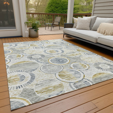 Addison Chantille ACN2206 Geometric Machine Made Transitional Ivory Rug