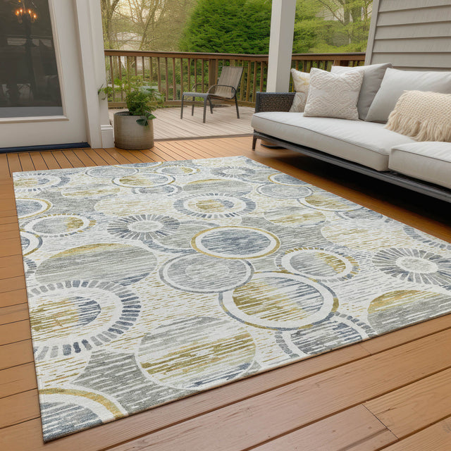 Addison Chantille ACN2206 Geometric Machine Made Transitional Ivory Rug