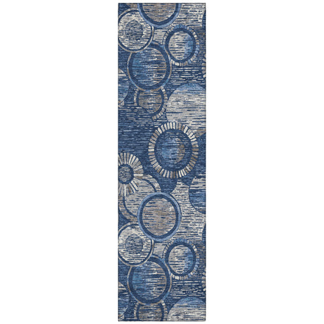 Addison Chantille ACN2206 Geometric Machine Made Transitional Navy Rug
