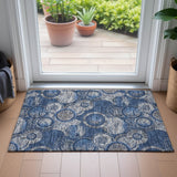 Addison Chantille ACN2206 Geometric Machine Made Transitional Navy Rug