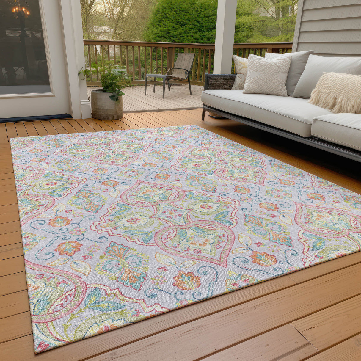Addison Chantille ACN2207 Bohemian Machine Made Transitional Lavender Rug