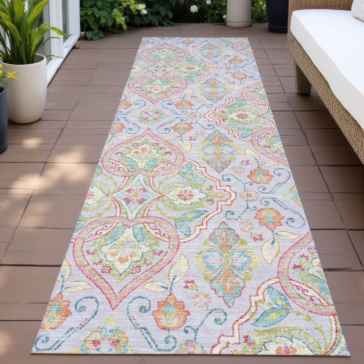 Addison Chantille ACN2207 Bohemian Machine Made Transitional Lavender Rug