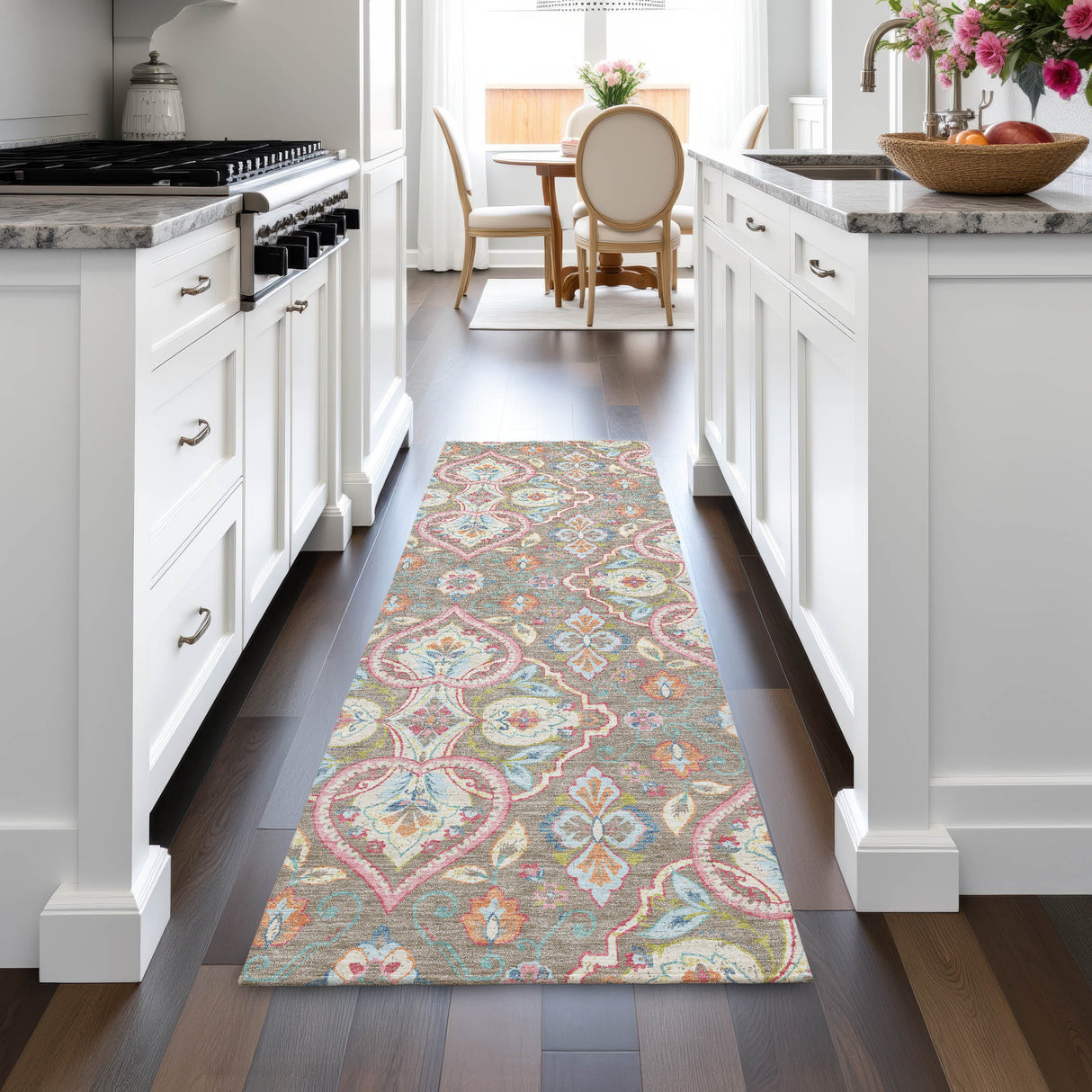Addison Chantille ACN2207 Bohemian Machine Made Transitional Taupe Rug