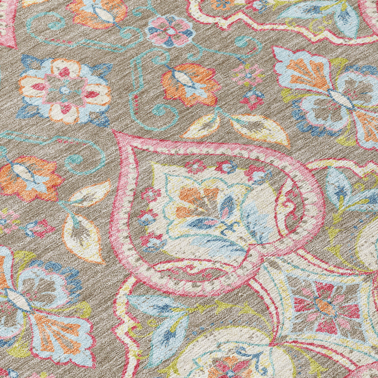 Addison Chantille ACN2207 Bohemian Machine Made Transitional Taupe Rug