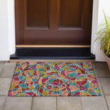 Addison Chantille ACN2208 Geometric Machine Made Transitional Merlot Rug