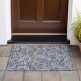 Addison Chantille ACN2208 Geometric Machine Made Transitional Purple Rug
