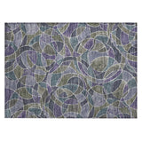 Addison Chantille ACN2208 Geometric Machine Made Transitional Purple Rug