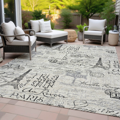 Addison Chantille ACN2209 Novelty Machine Made Transitional Beige Rug