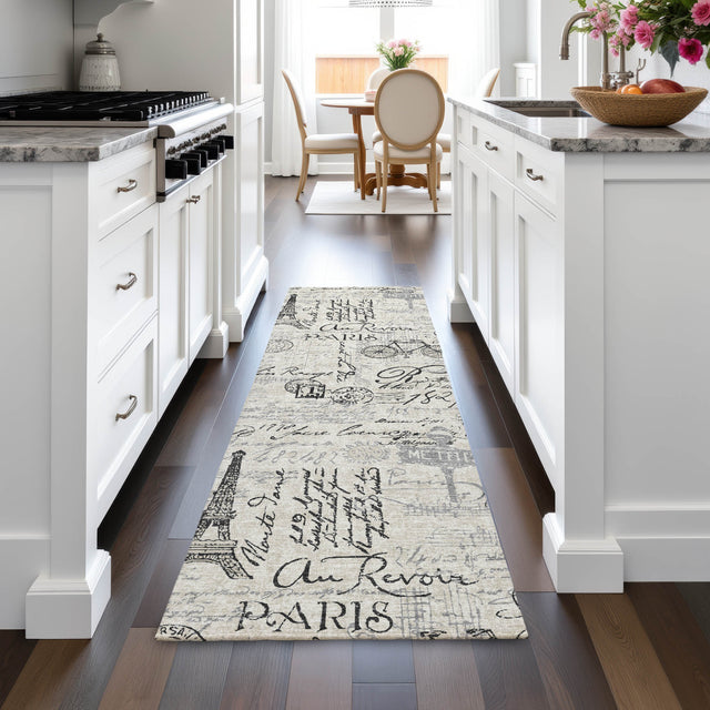 Addison Chantille ACN2209 Novelty Machine Made Transitional Beige Rug