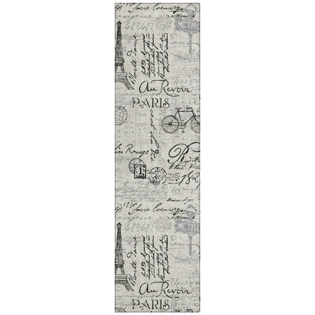 Addison Chantille ACN2209 Novelty Machine Made Transitional Beige Rug