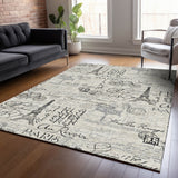 Addison Chantille ACN2209 Novelty Machine Made Transitional Beige Rug