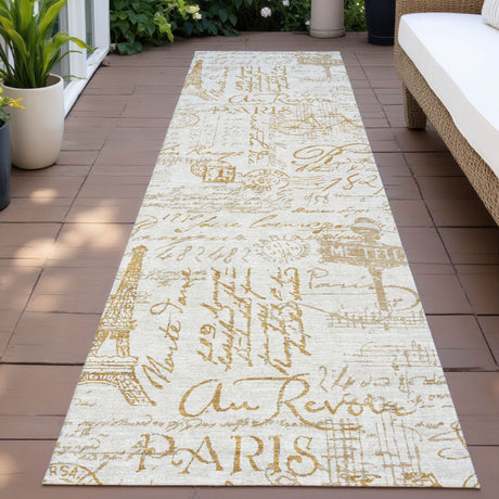 Addison Chantille ACN2209 Novelty Machine Made Transitional Gold Rug