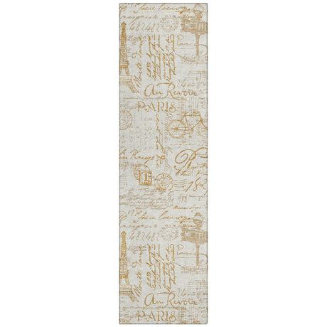 Addison Chantille ACN2209 Novelty Machine Made Transitional Gold Rug