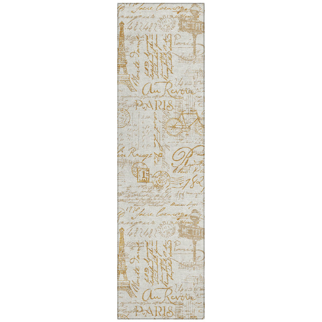 Addison Chantille ACN2209 Novelty Machine Made Transitional Gold Rug