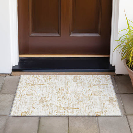 Addison Chantille ACN2209 Novelty Machine Made Transitional Gold Rug