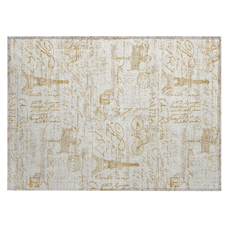 Addison Chantille ACN2209 Novelty Machine Made Transitional Gold Rug