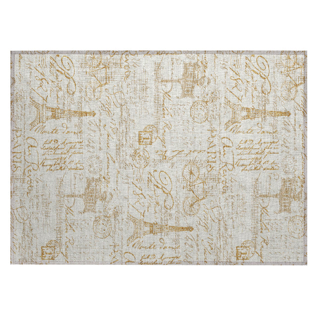 Addison Chantille ACN2209 Novelty Machine Made Transitional Gold Rug