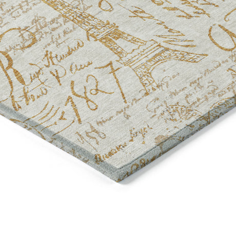 Addison Chantille ACN2209 Novelty Machine Made Transitional Gold Rug